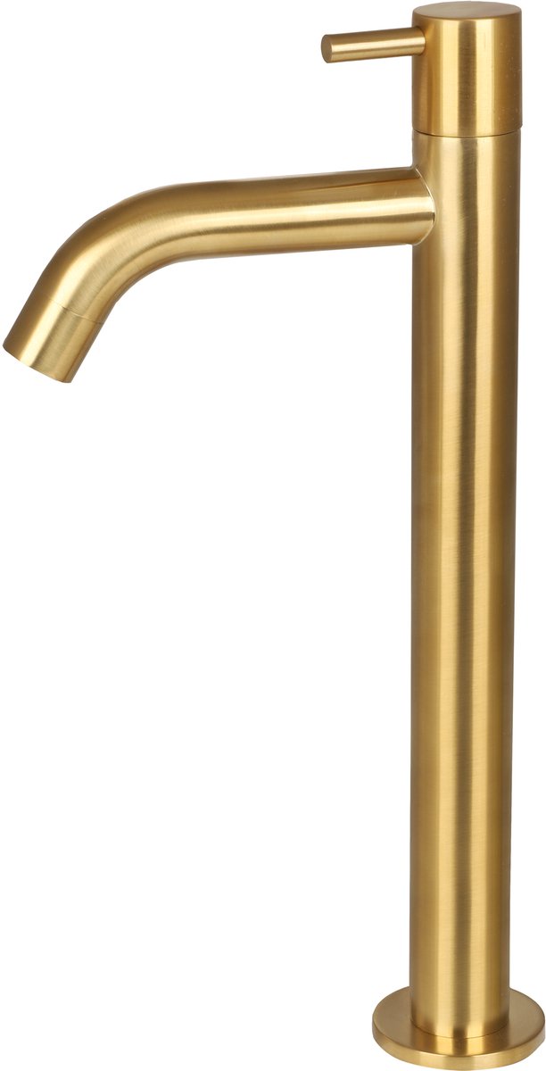 Robinet de lavabo Differnz - Robinet d'eau froide - haut - 28,5 x 11,5 cm - or mat