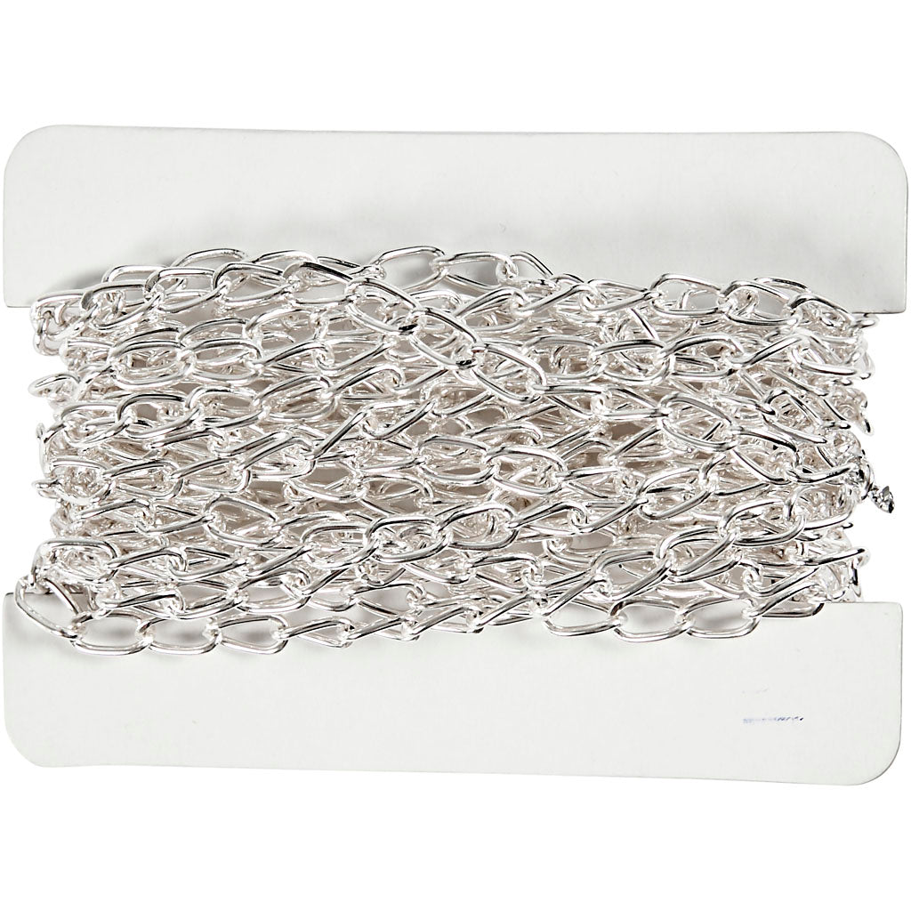 Creativ Company Jasseron, b: 6 mm, argent, 5 m 1 morceau