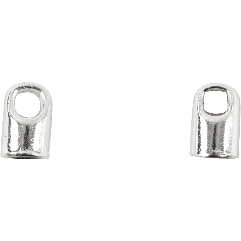 Embout Creativ company, l: 7 mm, d 4,5 mm, argenté, 50 pièces 1 boîte