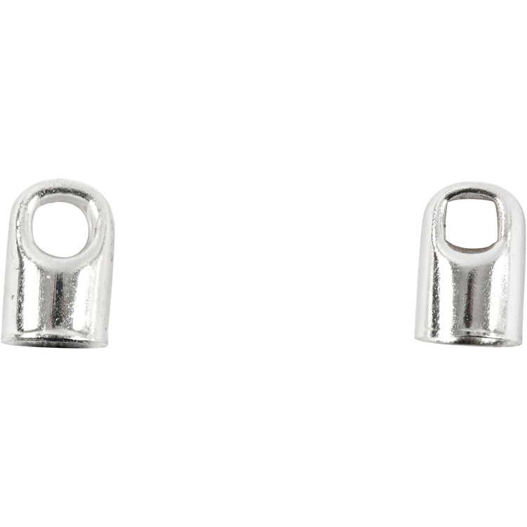 Embout Creativ company, l: 7 mm, d 4,5 mm, argenté, 50 pièces 1 boîte