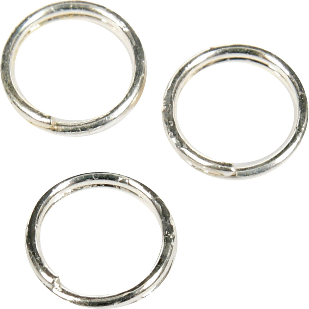 Bague fendue Creativ company, d 5 mm, plaqué argent, 30 pièces 1 boîte