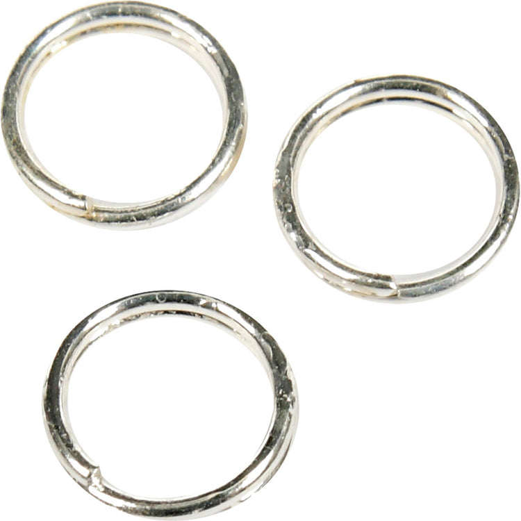Bague fendue Creativ company, d 5 mm, plaqué argent, 30 pièces 1 boîte