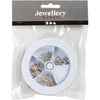 Creativ company coffret de démarrage de bijoux, lacets en cuir, noir, plaqué argent, 1 set