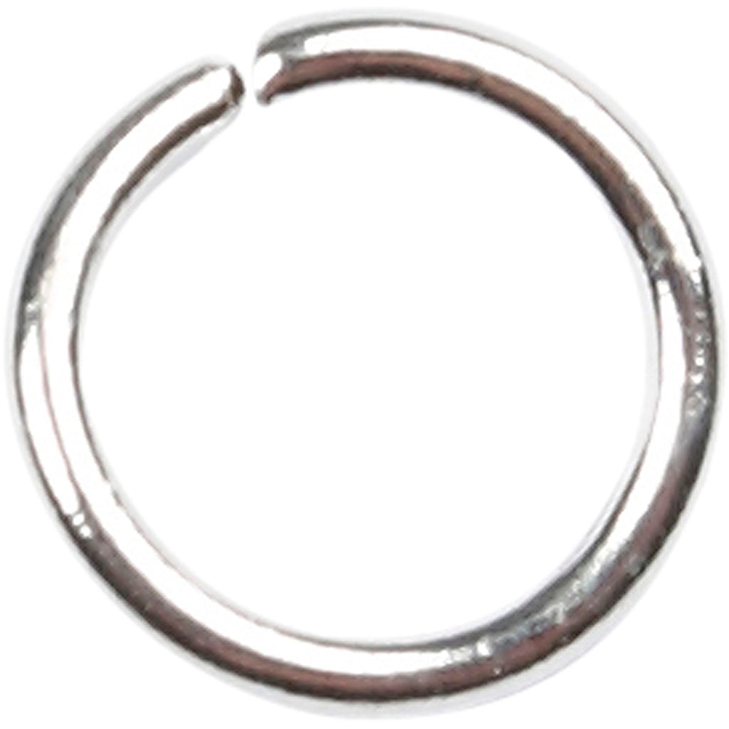 Bagues Creativ Company, taille 5,4 mm, épaisseur 0,7 mm, plaqué argent, 500 pièces 1 boîte