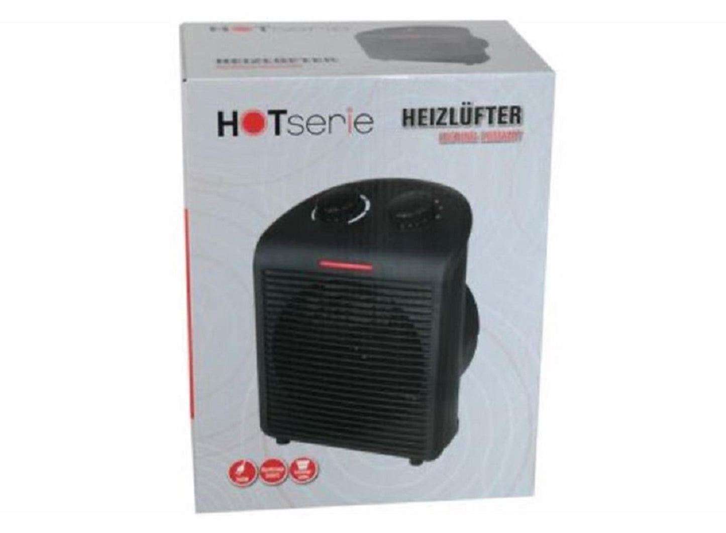Aérotherme 2000w noir 2 positions