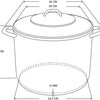 Marmite Deksi avec couvercle en verre 10l ø26cm