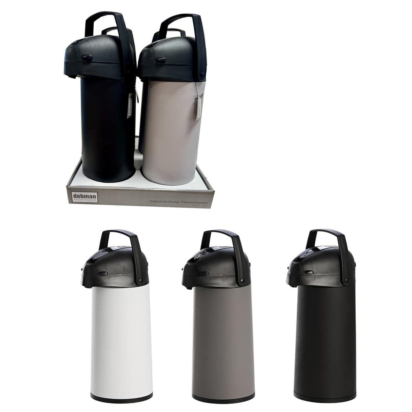 Pichet pompe thermos 1,9l ø13xh36,5cm