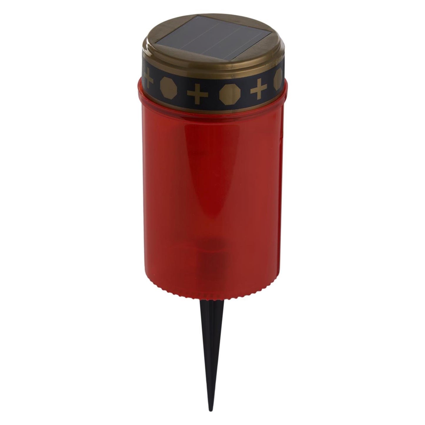Lampe funéraire Z1 LED solaire rouge ø7xh20cm