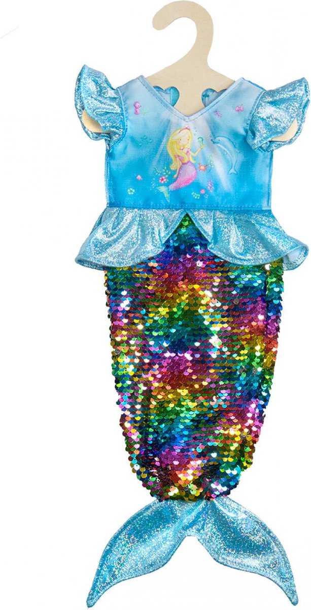 Heless Doll Robe Sirène avec paillettes, 35-45 cm