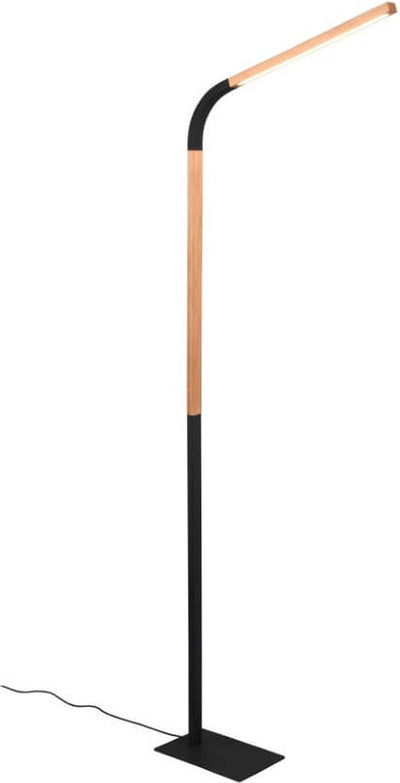 Trio norris - lampadaire - noir mat - incl. 1x SMD 14w - dimmable - interrupteur au pied