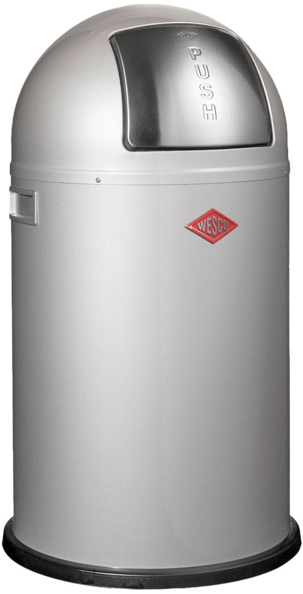Poubelle junior Wesco pushboy | 22 litres | métal - argent | poubelle - fabriquée en Allemagne