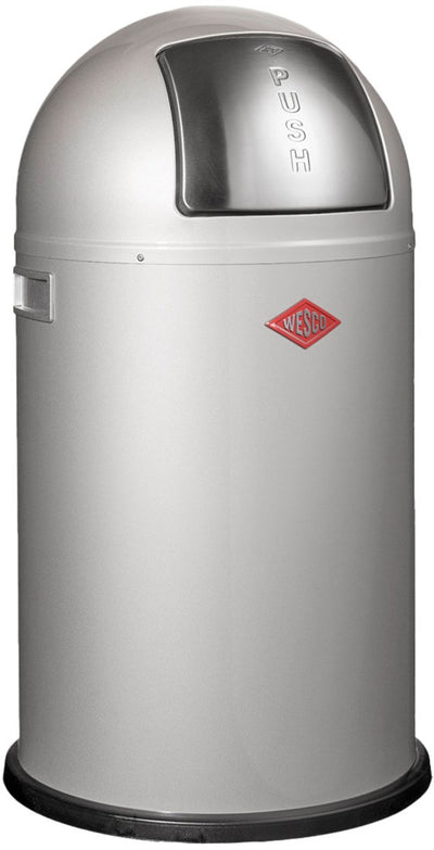 Poubelle junior Wesco pushboy | 22 litres | métal - argent | poubelle - fabriquée en Allemagne