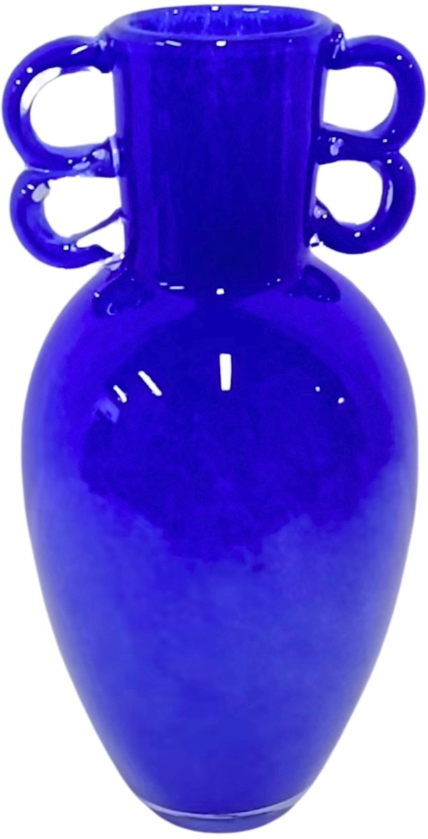 Vase collection Hd verre bleu 14,5x14,5x30cm