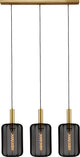 Lucide corina - lampe suspendue - 3xe27 - noir - japandi