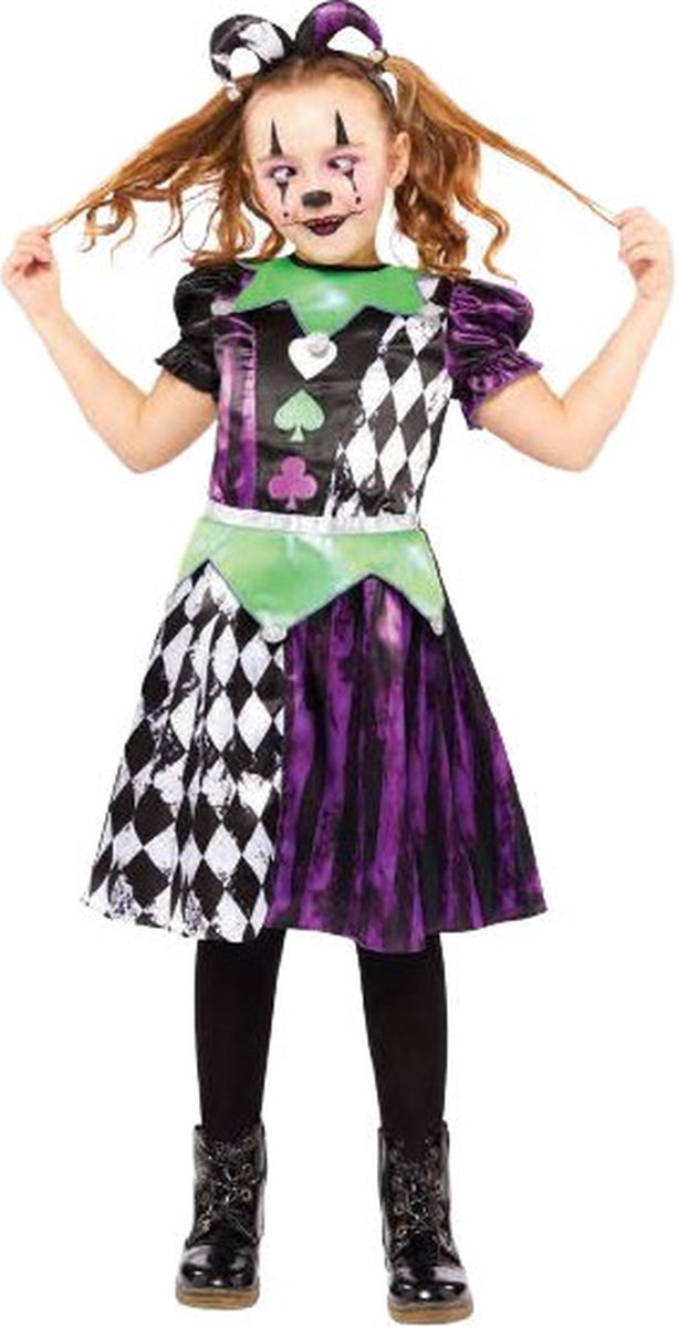 Amscan costume Jester junior polyester noir blanc violet taille 116 128