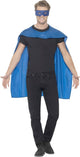 Cape de super-héros Smiffys avec masque bleu