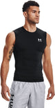 Chemise de sport Under Armour UA HG Armour Comp SL-BLK pour hommes - Noir - Blanc