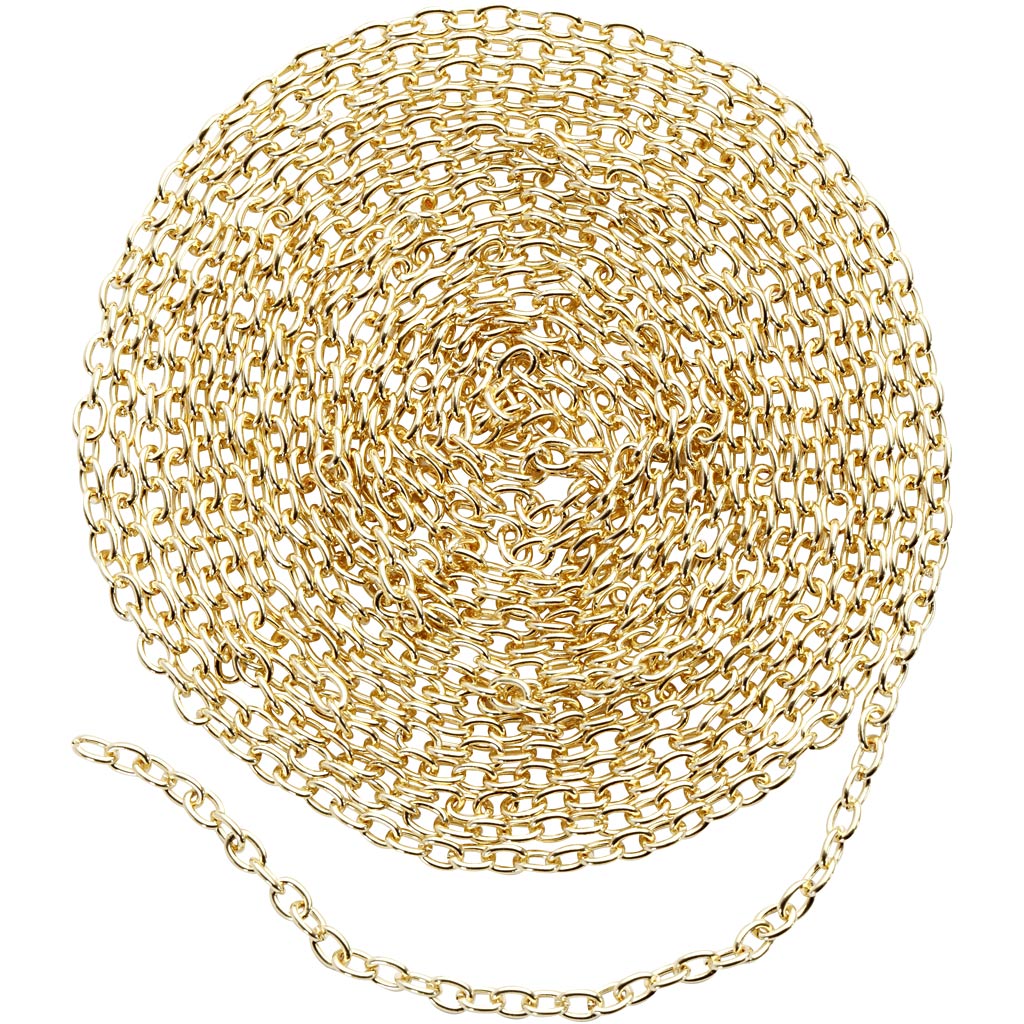 Creativ company jasseron, l: 2 mm, plaqué or, 20 m 1 boîte