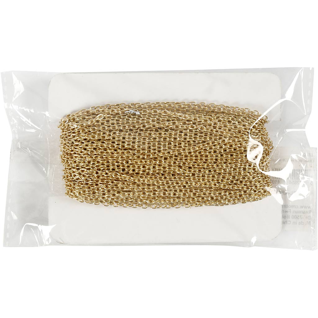 Creativ company jasseron, l: 2 mm, plaqué or, 20 m 1 boîte