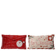Decoris coussin lettre pour Père Noël 30x50cm velours polyester 2 assortis