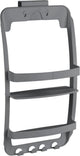 Wenko support de douche universel 2 couches en plastique gris 26x55cm - panier de douche - support de douche - support de douche à suspendre à la paroi de douche soit auto-adhésif, soit vissé au mur