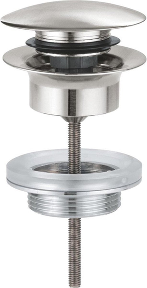 Grohe push open supersteel waste fitting