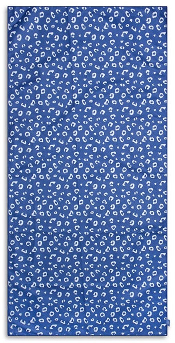 Léopard | Serviette en microfibre bleu 135 x 65 cm