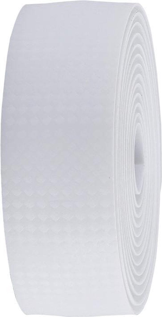 Guidoline Bbb cycling raceribbon carbone vélo de course - extra grip - guidoline autocollante - longueur : 200 cm - épaisseur : 2,5 mm - incl. capuchons de guidon - blanc - bht-04