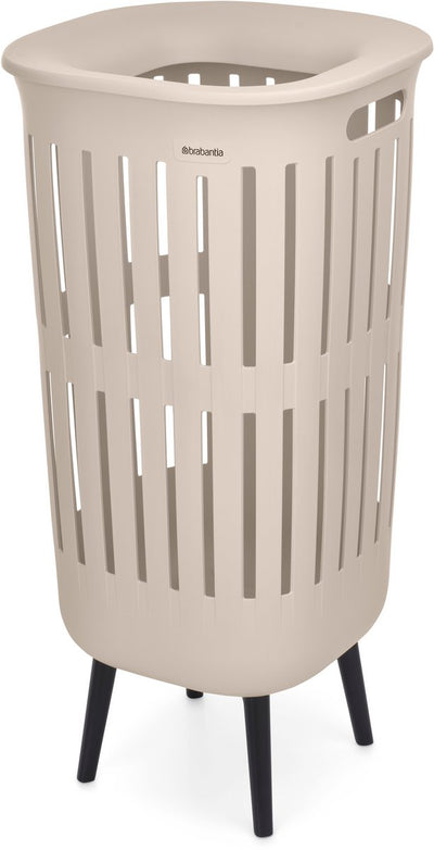 Brabantia panier à linge collect-it hi - avec couvercle - 55 l - beige doux