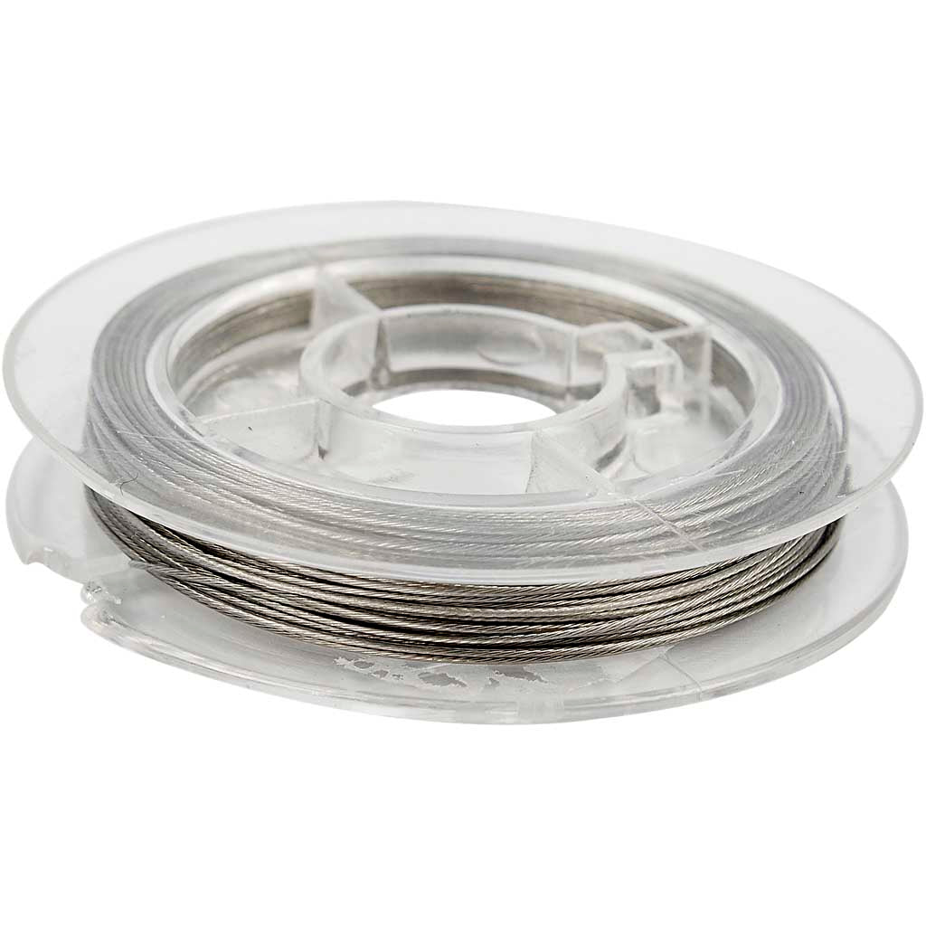 Creativ Company bijoux fil, épaisseur 0,38 mm, argent, 10 m 1 rouleau