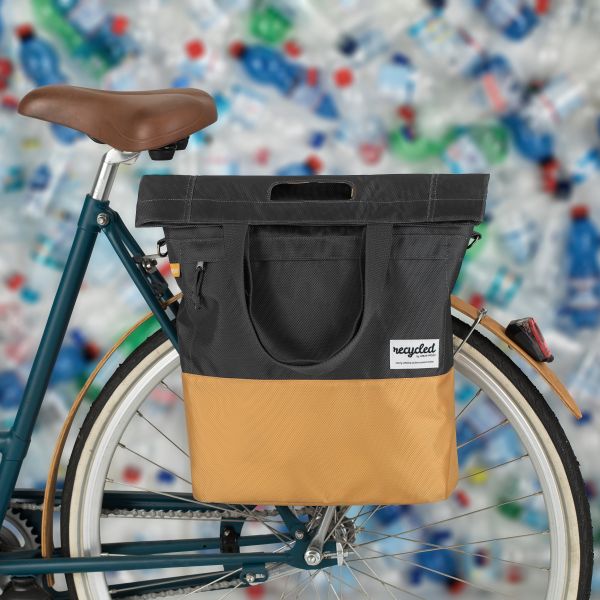 Sac à vélo de 20L Proof 20L - Gray -yellow - Unisexe - Résistant à l'eau - Matériau pour animaux de compagnie recyclée