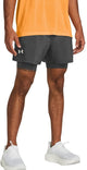 Under Armour ua launch 5'' 2-in-1 shorts-gris pantalon de sport pour hommes - Castlerock - Castlerock - réfléchissant