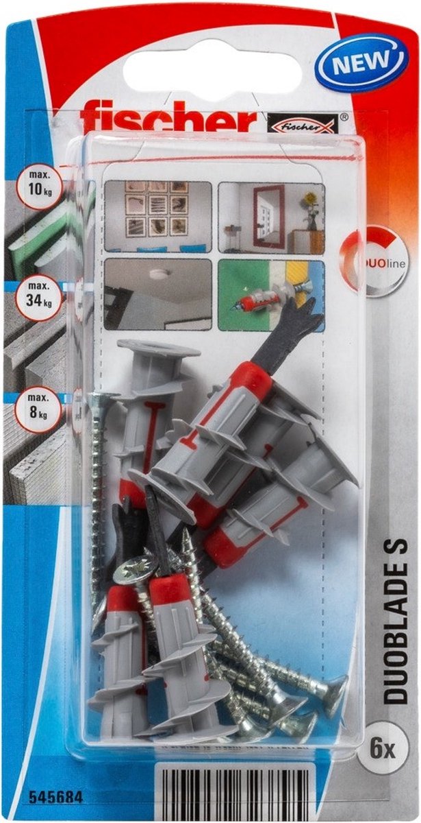Fischer 545684 duoblade s k nv cheville pour plaques de plâtre 1 jeu(s)