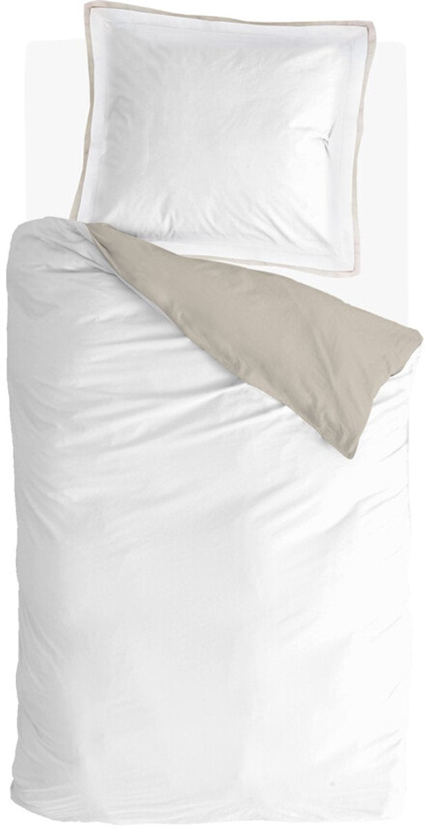 Walra housse de couette classy tencel - 140x220 - 65% tencel 35% coton bci - écru beige