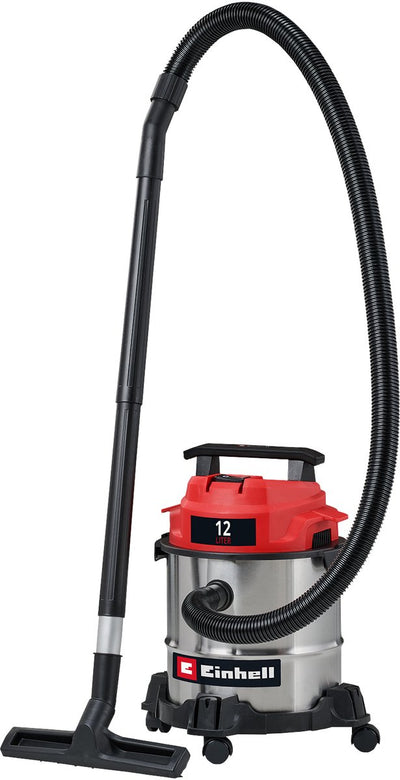 Aspirateur eau et poussière électrique Einhell tc-vc 1240 s - 950 w - 180 mbar - 12 l - tuyau d'aspiration 1,5 m - incl. divers accessoires