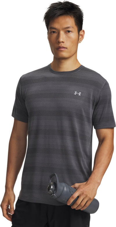 Chemise de sport Under Armour UA Velociti SS-Gry pour hommes - Castle Rock - Réfléchissant