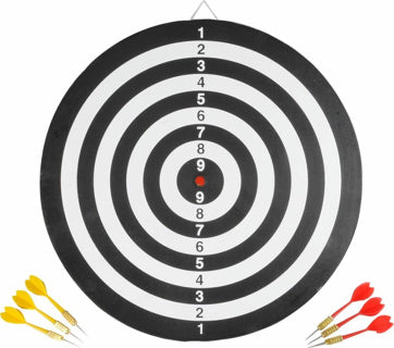 Dart de fléchette engelhart Longfield à double côtés comprenant 6 flèches