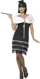 Smiffys Robe à clapet des années 1920 noire - taille m