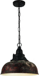 Eglo vintage Grantham 1 - suspension - 1 lumière - marron antique, beige
