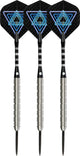 Jeu de fléchettes Faver 85% tungstène - jeu complet - noir - 22 grammes - 6 ailettes
