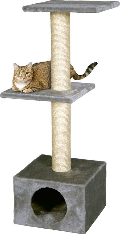 Arbre à chat Flamingo – gris charbon crème – 47 × 35 × 103 cm – arbre à chat en sisal – avec plateforme de couchage maison – pour chat