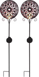 Luxform - 2x lampe de jardin avec piquet - éclat mandala - LED - alimentée par l'énergie solaire - lot de 2 pièces