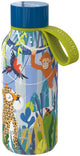 Quokka, bouteille isotherme 330 ml modèle enfant solide avec sangle et motif jungle, multicolore
