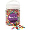 Mélange de trois perles Creativ Company, d 10 mm, taille du trou 2 mm, env. 2800 pièces, différentes couleurs, 385 g, 700 ml 1 boîte