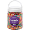 Mélange de trois perles Creativ Company, d 10 mm, taille du trou 2 mm, env. 2800 pièces, différentes couleurs, 385 g, 700 ml 1 boîte