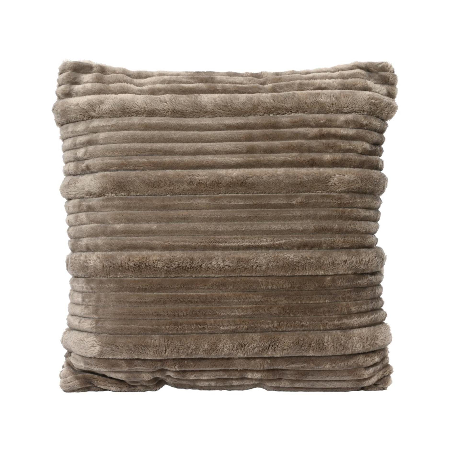 Decoris coussin décoratif polyester gris 45x45cm