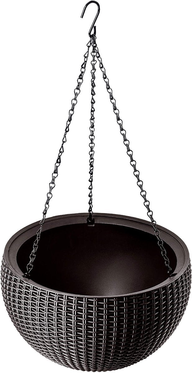 Curver pot de fleur keter suspendu sphère planteur couleur café moka