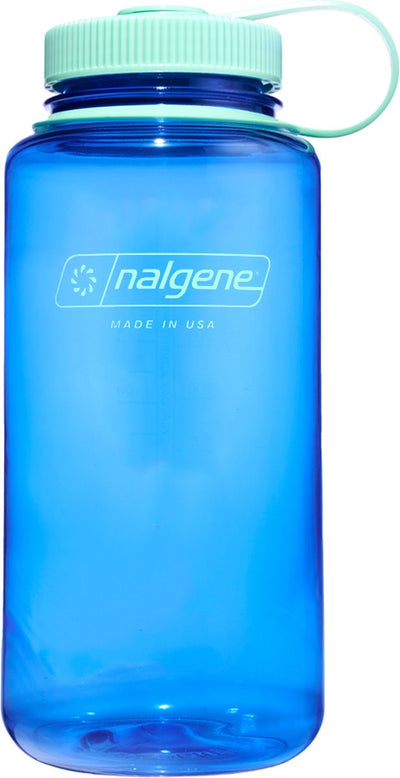Nalgene - bouteille à large goulot - gourde - bouteille d'eau - étanche - 1000 ml - sans bpa - sustain - bleu bleuet