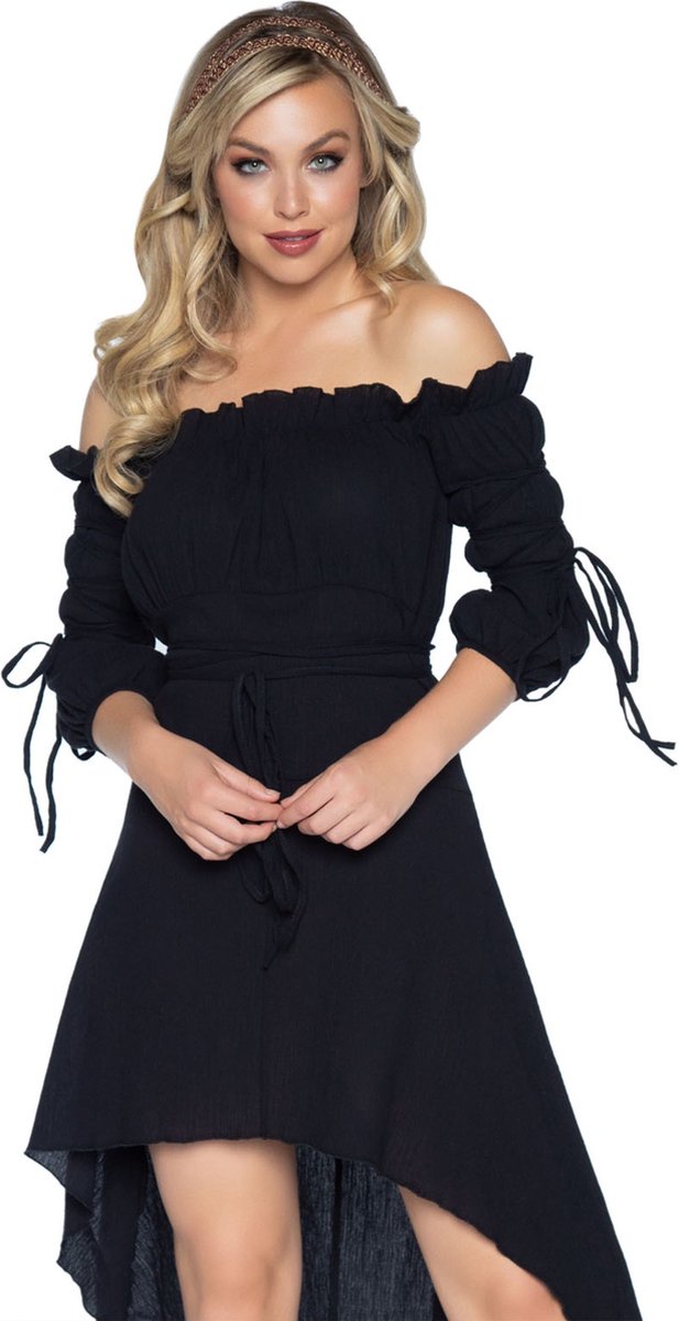 Robe paysanne haute basse en gaze Leg avenue
