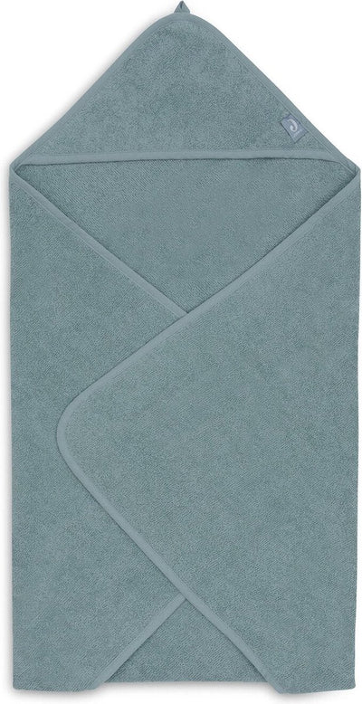 Jollein - cape de bain éponge 100x100cm - serviette bébé avec cape de bain, châle, poncho de bain - vert d'eau